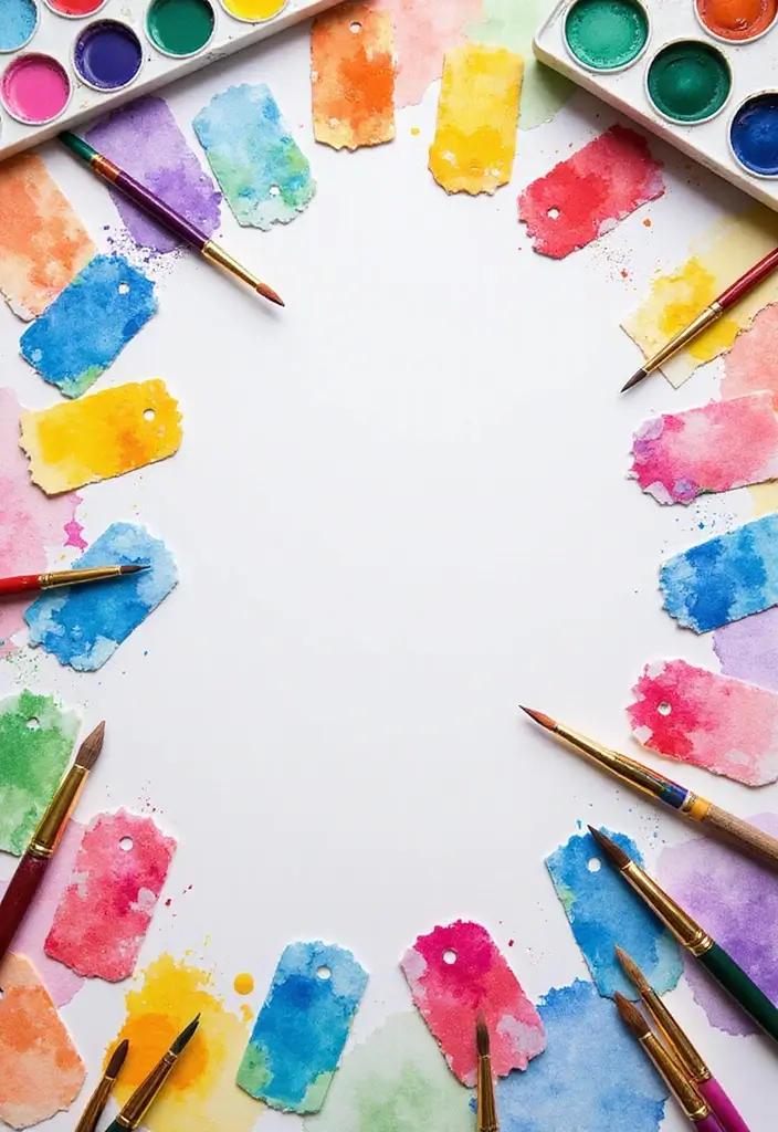 25 Creative Christmas Gift Tag Ideas You Can DIY - 5. Watercolor Tags