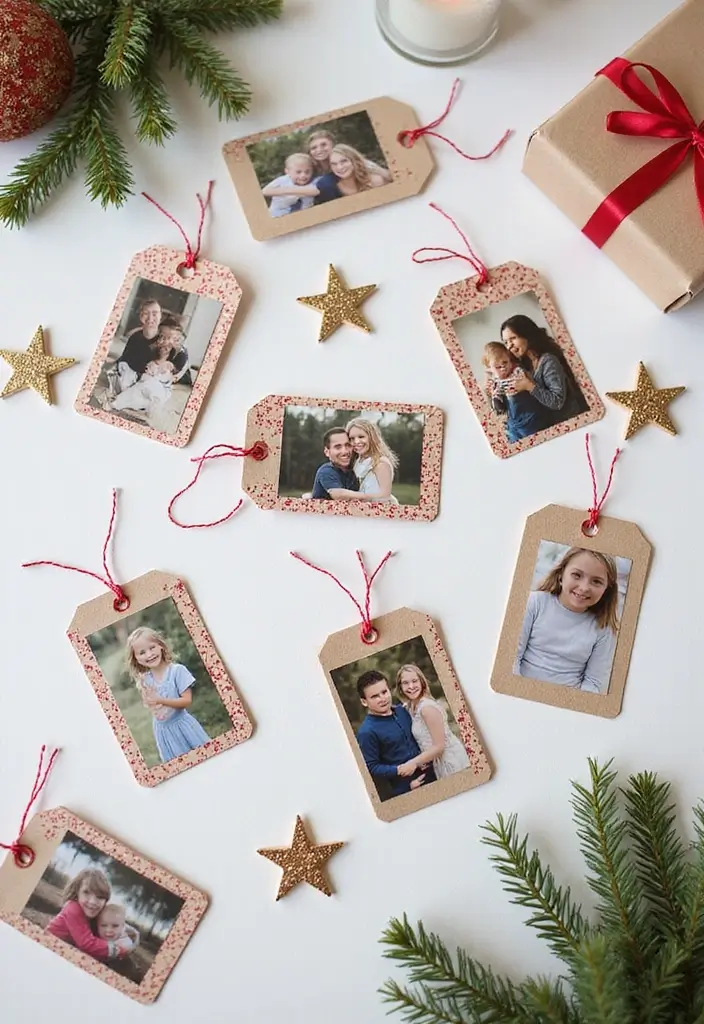25 Creative Christmas Gift Tag Ideas You Can DIY - 6. DIY Photo Tags