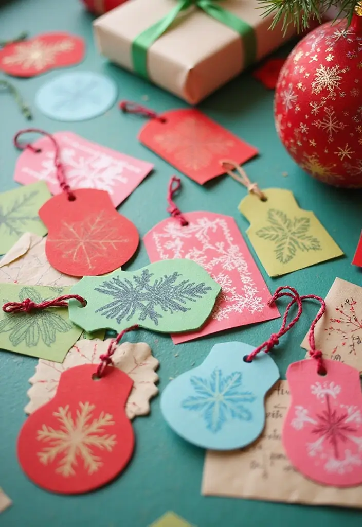 25 Creative Christmas Gift Tag Ideas You Can DIY - 7. Colorful Paper Punch Tags