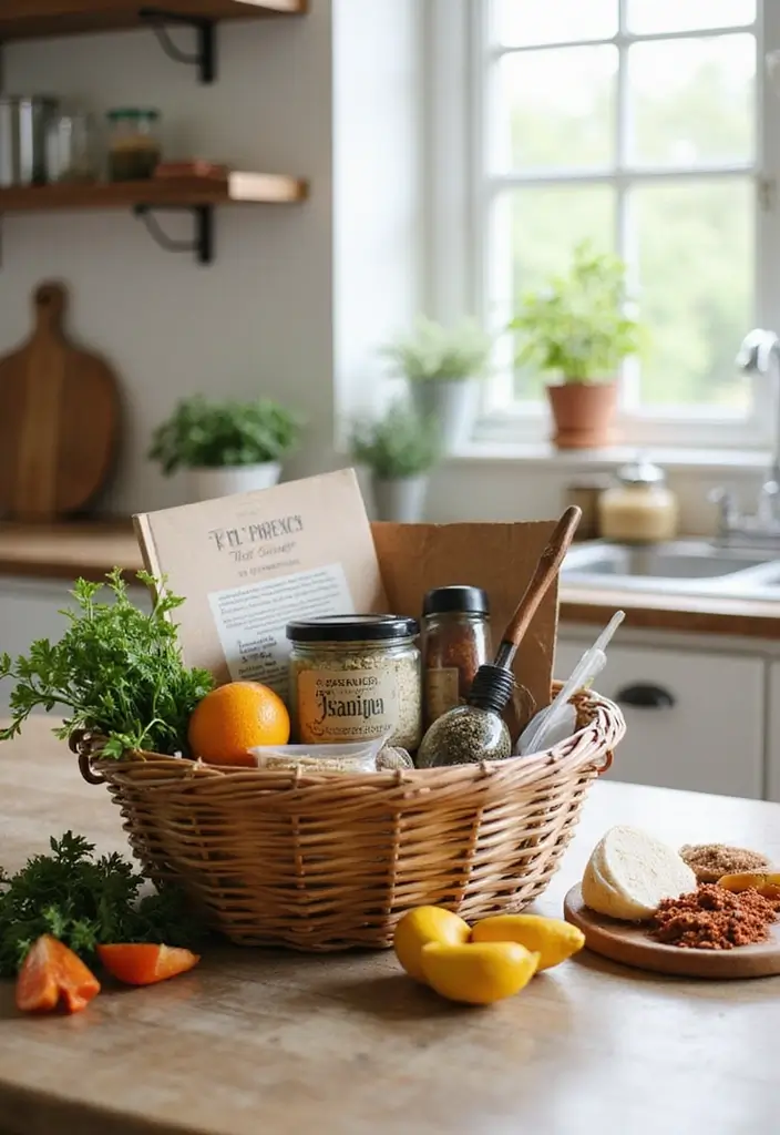 25 DIY Gift Basket Ideas for Any Occasion - 10. Eco-Friendly Cooking Basket