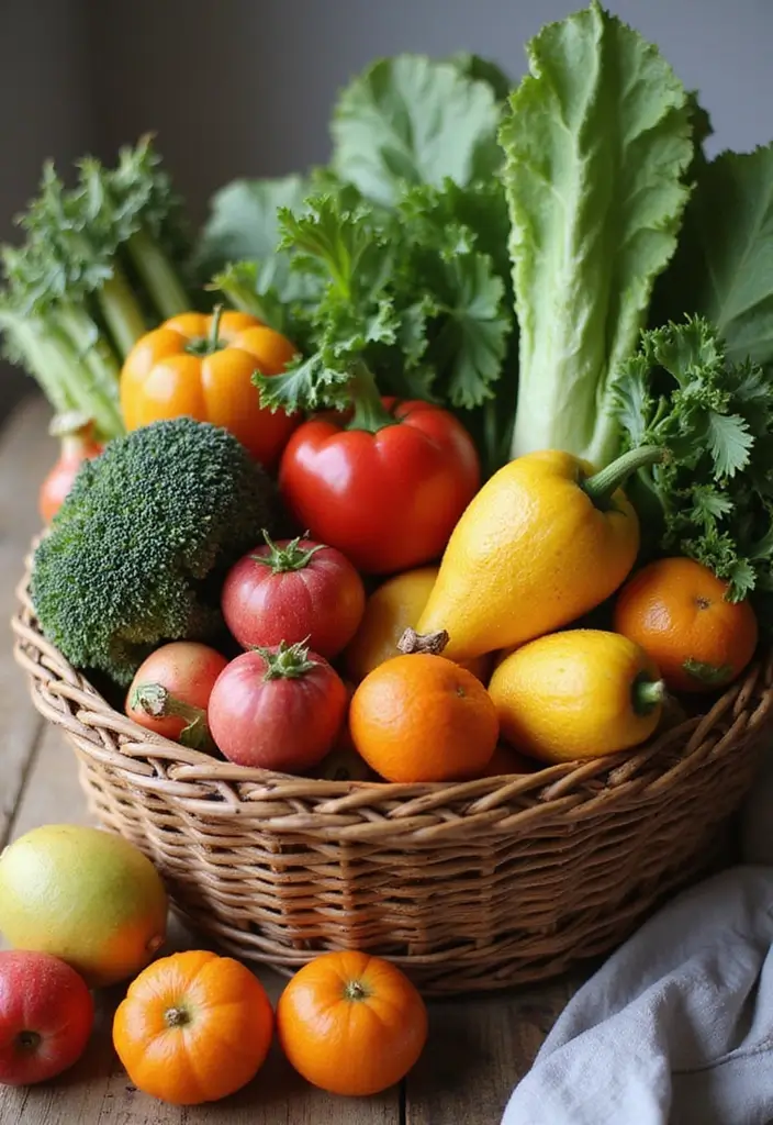 25 DIY Gift Basket Ideas for Any Occasion - 15. Seasonal Produce Basket
