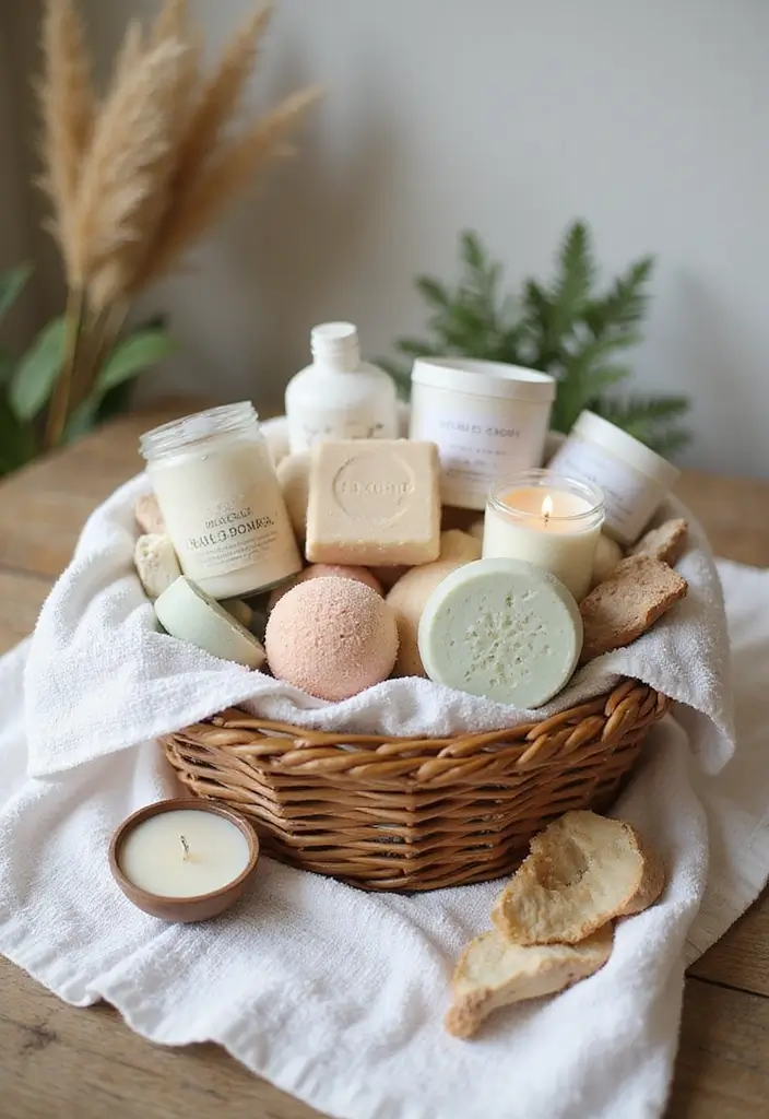 25 DIY Gift Basket Ideas for Any Occasion - 2. Spa Day Basket