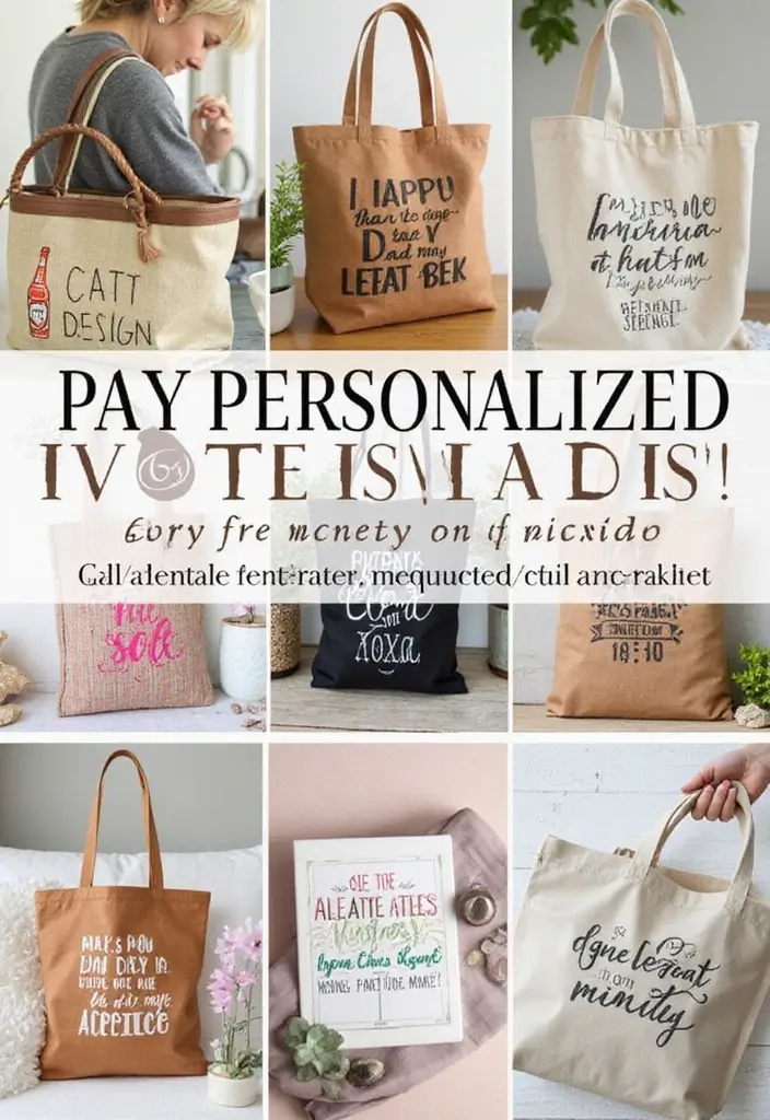 25 Handmade Christmas Gift Ideas That Feel Extra Special - 11. Personalized Tote Bags