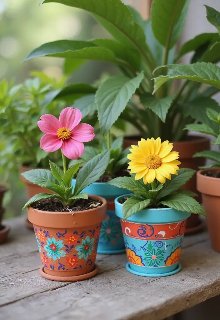 25 Handmade Christmas Gift Ideas That Feel Extra Special - 22. Painted Flower Pots
