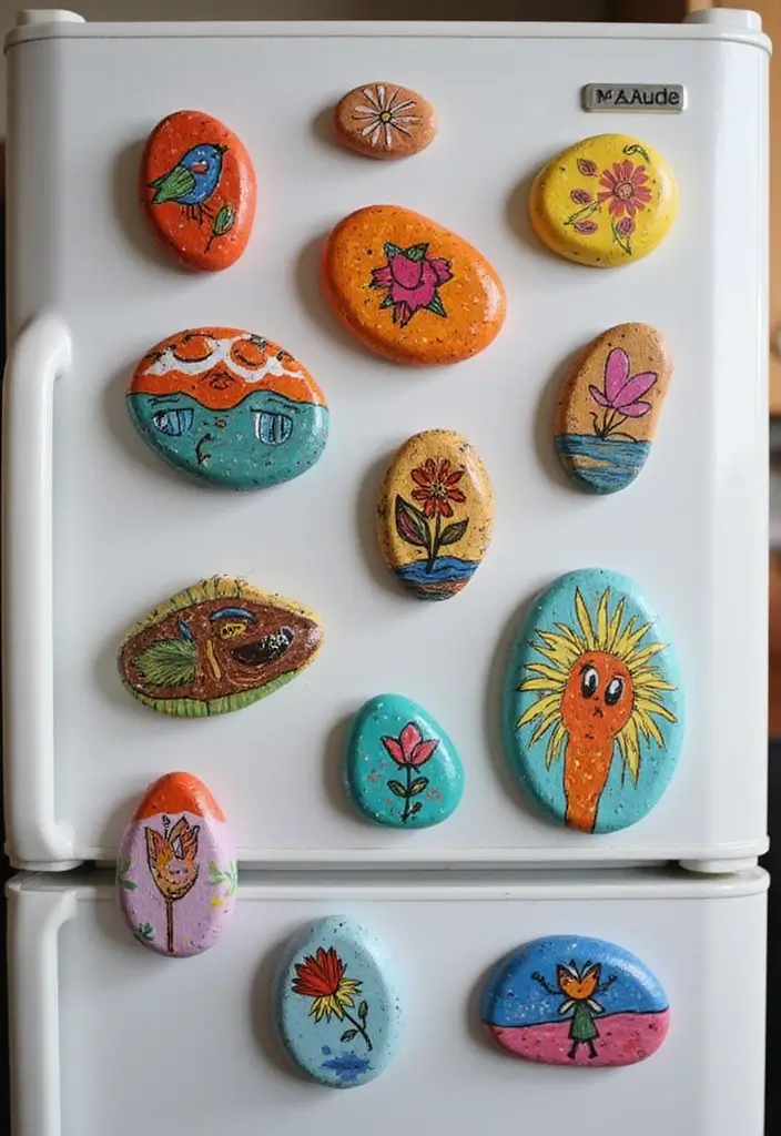25 Handmade Christmas Gift Ideas That Feel Extra Special - 23. Unique Stone Magnets