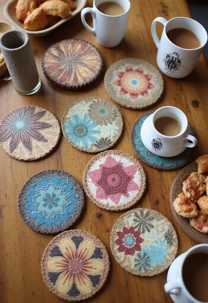 25 Unique 20th Birthday Gift Ideas for a Special Celebration - 15. Handmade Coasters