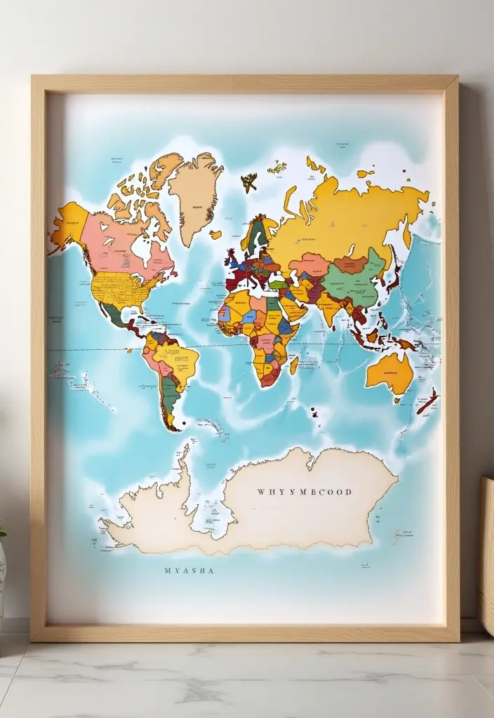 25 Unique 20th Birthday Gift Ideas for a Special Celebration - 24. Personalized Travel Map
