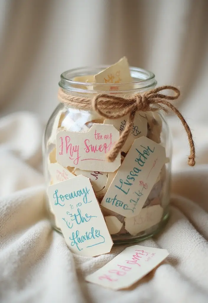 20 Romantic Anniversary Gift Ideas for Boyfriend - 2. Handwritten Love Letters Jar
