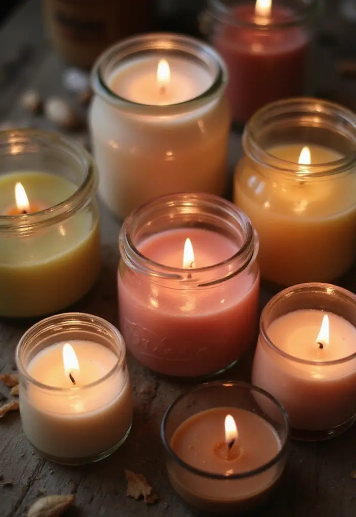 20 Creative DIY Gift Ideas for Friends to Make Them Smile - 2. Scented Candles in Unique Jars