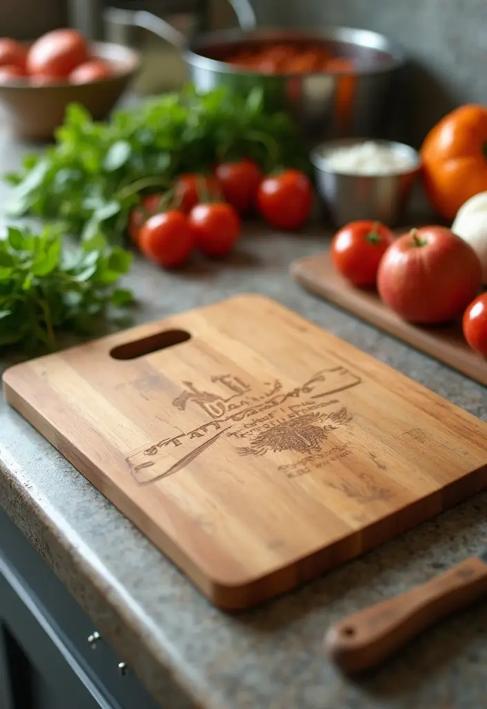 30 Wedding Gift Ideas That Will Impress Any Couple - 16. Personalized Cutting Board