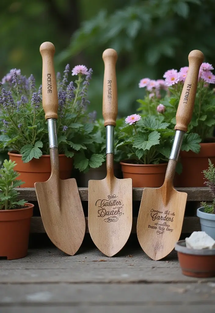 30 Wedding Gift Ideas That Will Impress Any Couple - 24. Engraved Garden Tools
