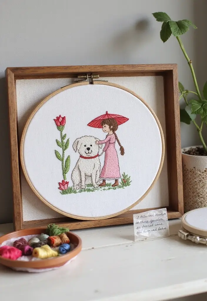 30 Wedding Gift Ideas That Will Impress Any Couple - 30. Custom Embroidery Art