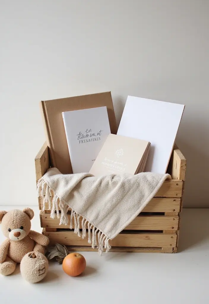 15 Baby Shower Crate Gift Basket Ideas to Try - 3. First-Year Milestone Crate
