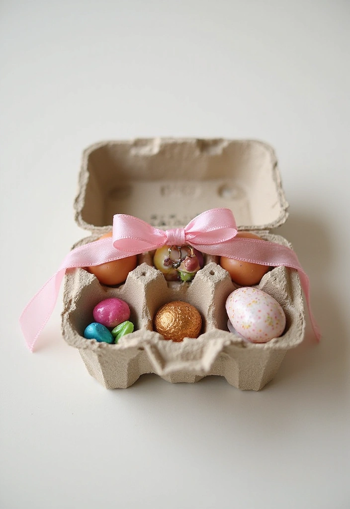 25 DIY Gift Box Ideas You Can Easily Make at Home - 3. Egg Carton Gift Boxes
