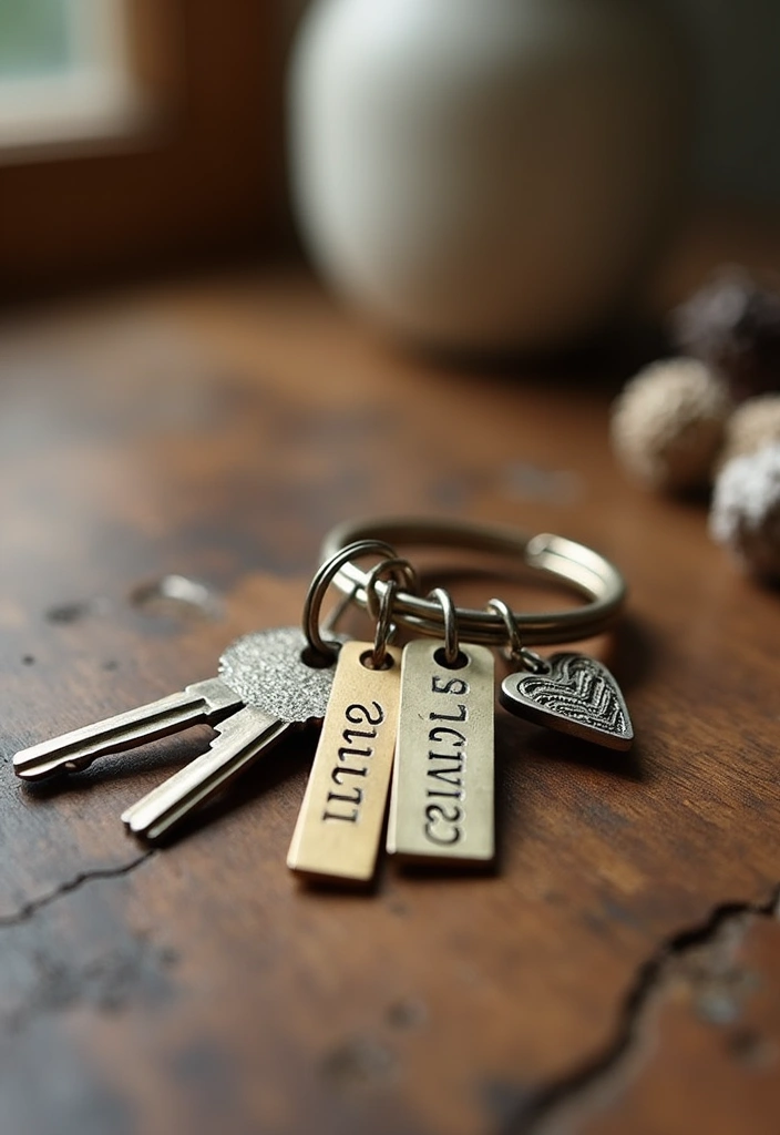 20 Romantic Anniversary Gift Ideas for Boyfriend - 4. Personalized Keychain