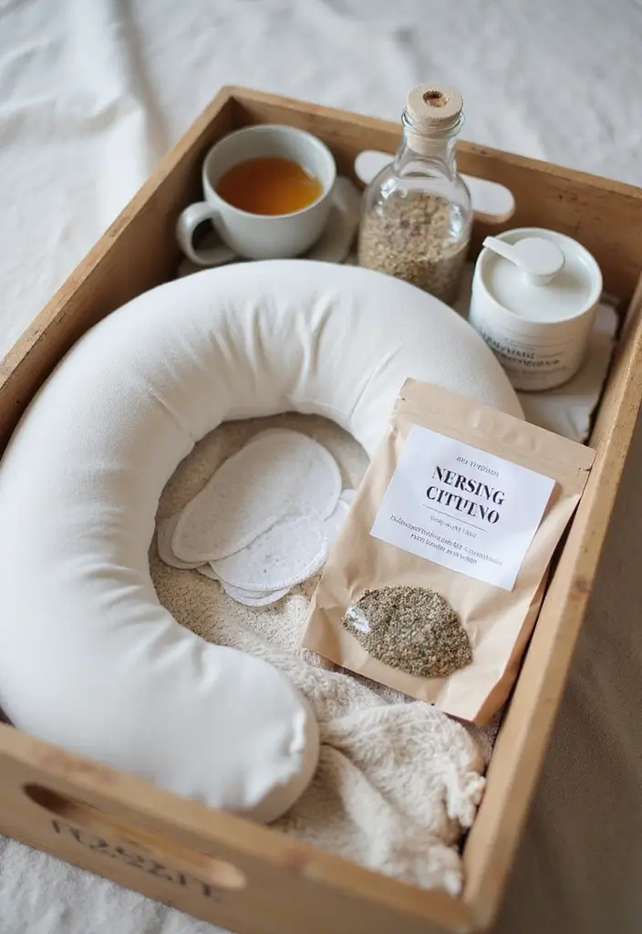 15 Baby Shower Crate Gift Basket Ideas to Try - 4. Cozy Nursing Essentials Crate