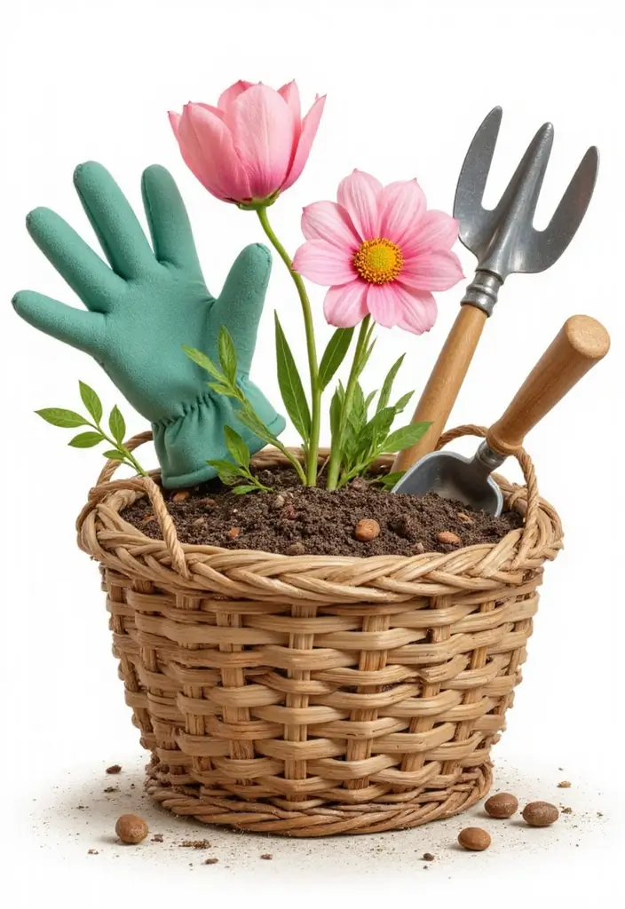 15 Pretty Pink Gift Basket Ideas for Any Occasion - 4. Pink Garden Delight Basket