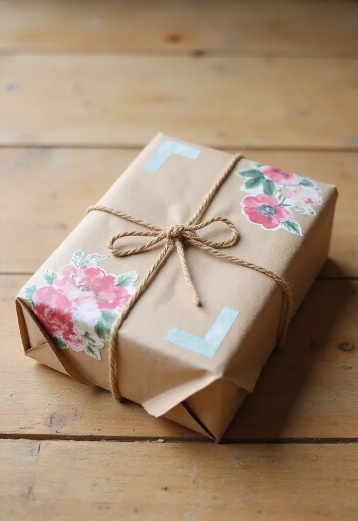 25 DIY Gift Box Ideas You Can Easily Make at Home - 5. Kraft Paper Gift Box