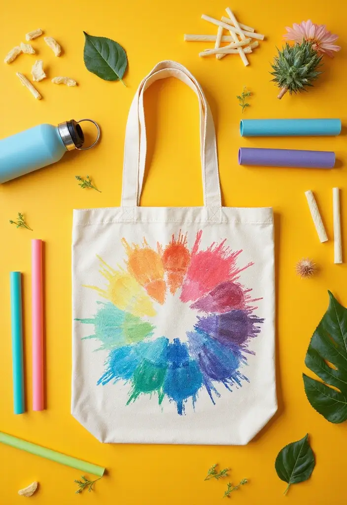 20 DIY Gift Ideas for Girlfriend That Show Your Love - 7. Hand-Painted Tote Bag