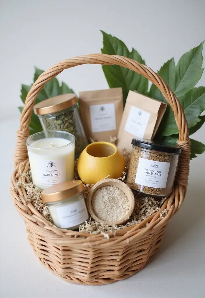 15 Pretty Pink Gift Basket Ideas for Any Occasion - 8. Self-Care Essentials Basket