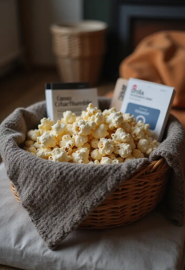 15 Wedding Shower Gift Basket Ideas Everyone Will Love - 3. DIY Movie Night Basket