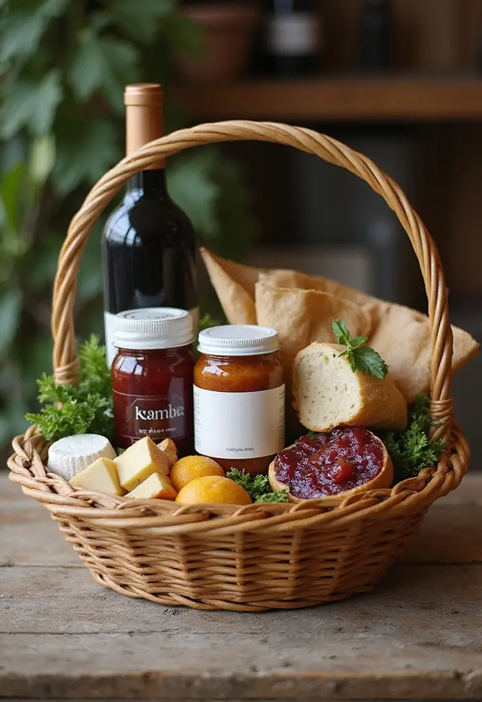 15 Wedding Shower Gift Basket Ideas Everyone Will Love - 4. Artisan Food Basket