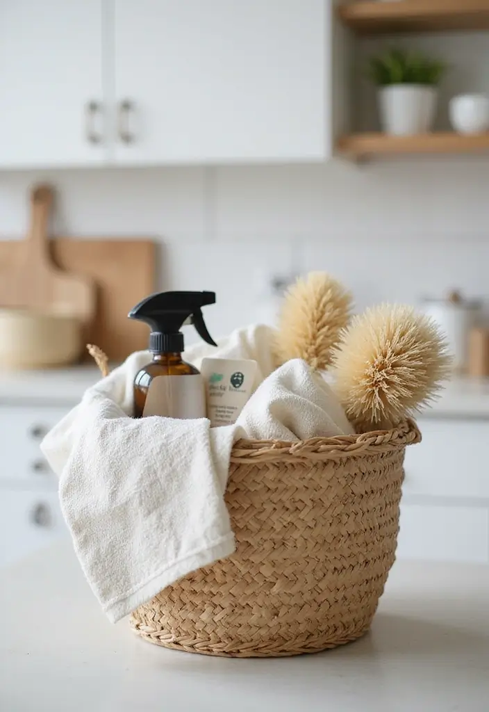 15 Wedding Shower Gift Basket Ideas Everyone Will Love - 6. Home Cleaning Kit Basket