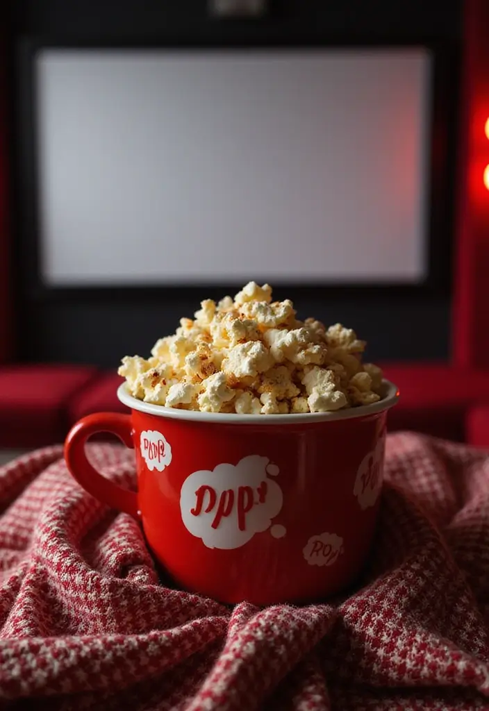 20 Creative Cup Gift Ideas Filled with Surprises - 7. Movie Night Essentials Cup