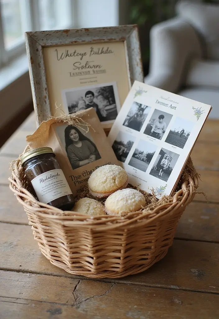 20 Thoughtful Father’s Day Gift Basket Ideas for Dad - 8. Personalized Photo Memory Basket