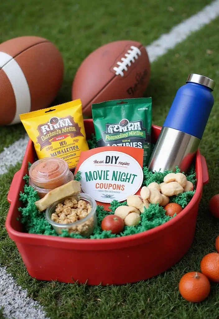 20 Thoughtful Father’s Day Gift Basket Ideas for Dad - 12. Sports Fan Basket